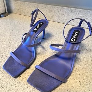 MANGO PURPLE SUADE SANDALS